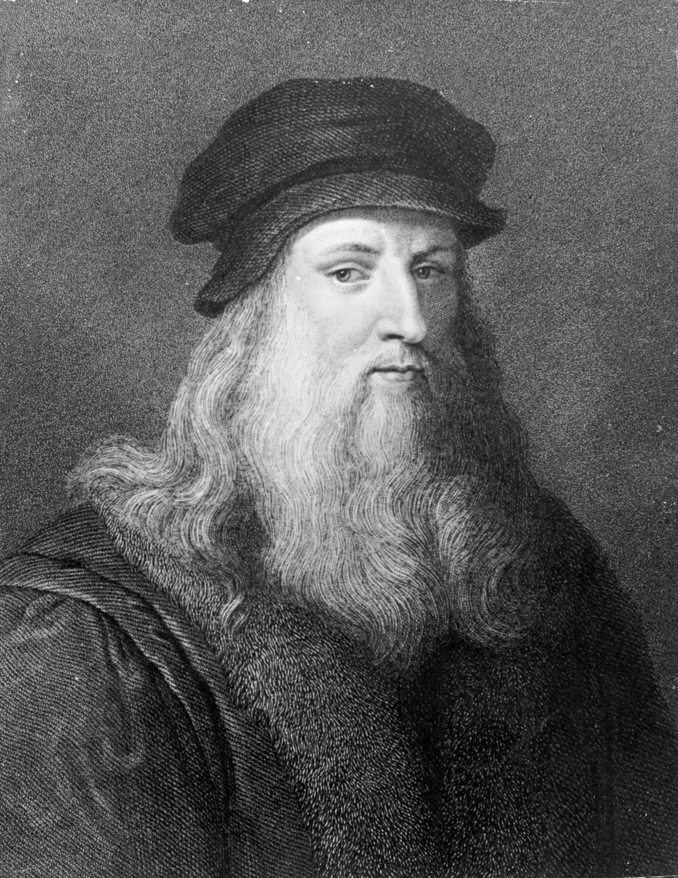莱昂纳多达芬奇，由拉斐尔摩根雕刻，1817年 作者 达芬奇（Leonardo da Vinci）