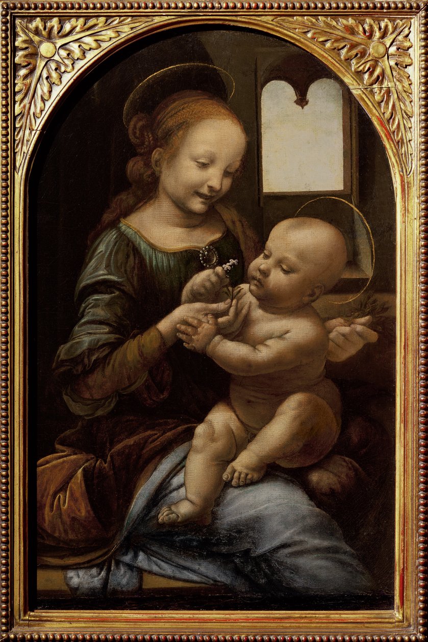 麦当娜与一朵花，或麦当娜Benois，c.1478 作者 达芬奇（Leonardo da Vinci）