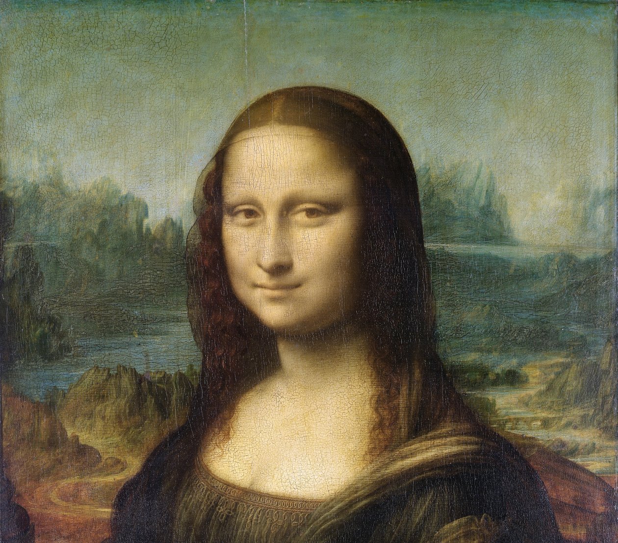 蒙娜丽莎，c.1503-6（细节3179） 作者 达芬奇（Leonardo da Vinci）