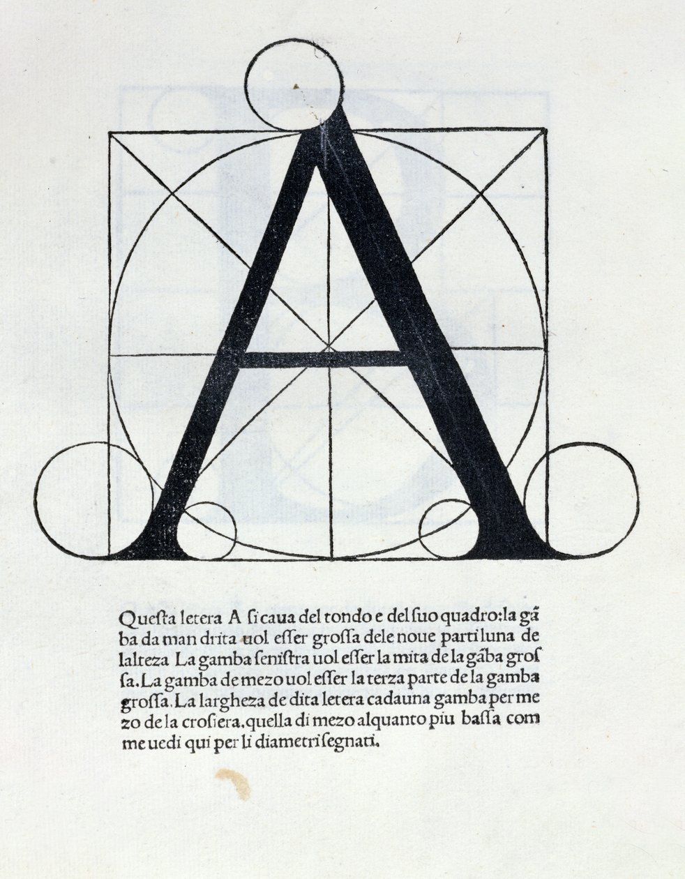 Res 4720字母&39;A&39;，Luca Pacioli（1445-1517）的&39;De Divina Proportione&39;插图，1509（石版画） 作者 达芬奇（Leonardo da Vinci）
