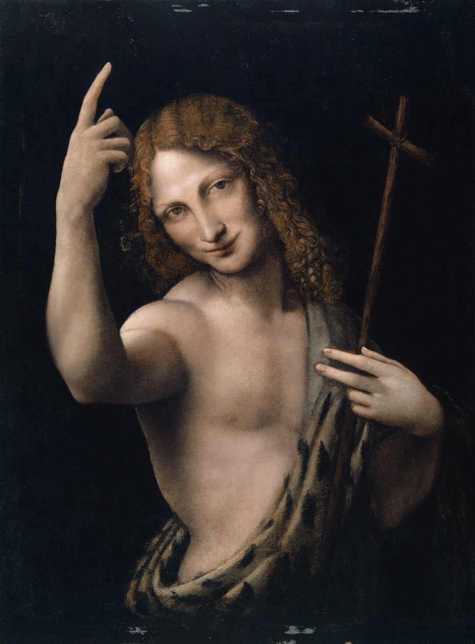 圣约翰施洗约翰，1505-07 作者 达芬奇（Leonardo da Vinci）