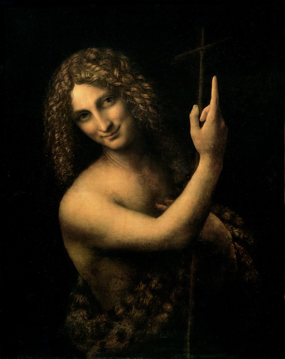 施洗者圣约翰，1513-16 作者 达芬奇（Leonardo da Vinci）