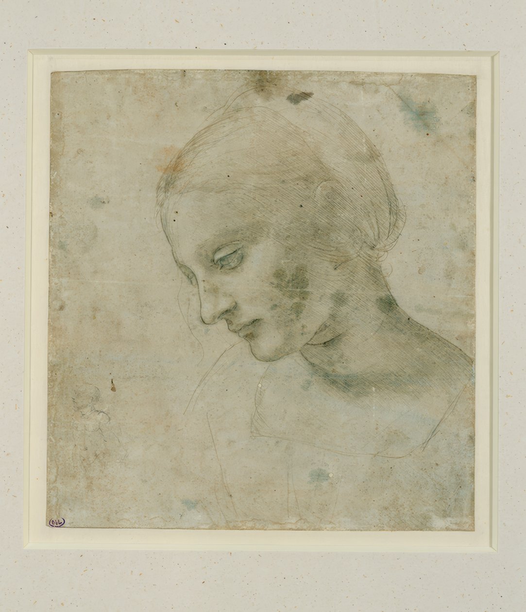 在近似轮廓中研究女性头部 作者 达芬奇（Leonardo da Vinci）