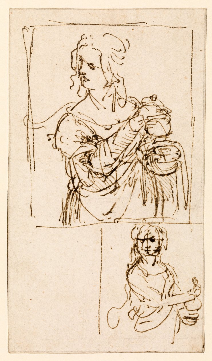 圣玛丽抹大拉的研究，c.1480-83 作者 达芬奇（Leonardo da Vinci）
