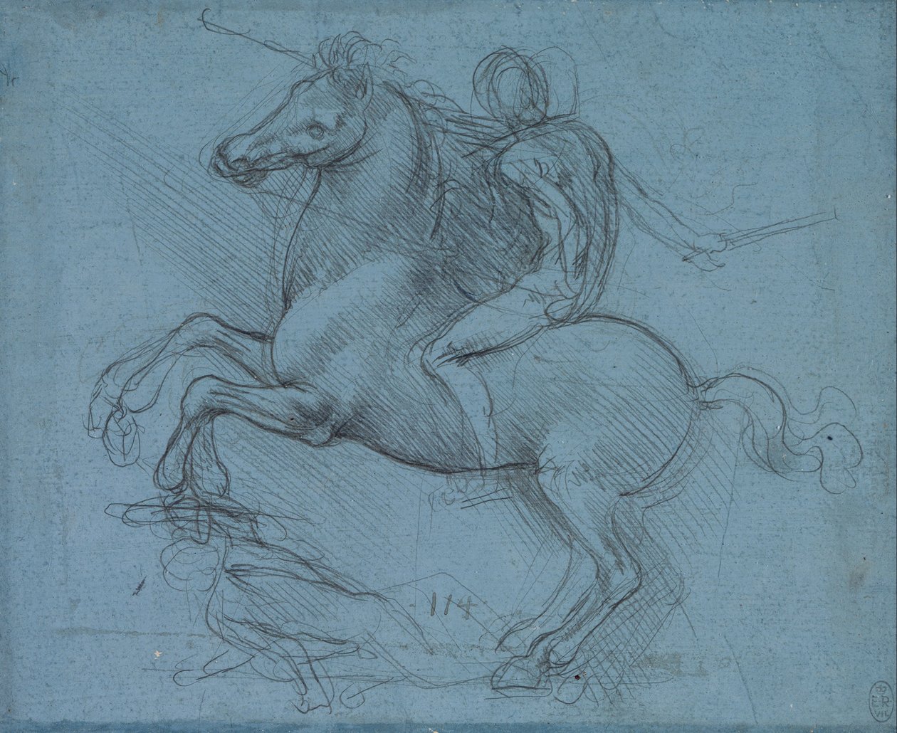 研究马术纪念碑（正面） 作者 达芬奇（Leonardo da Vinci）