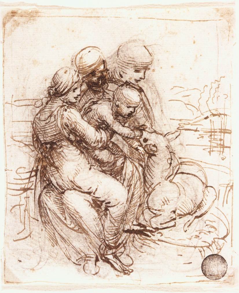 圣安妮研究 作者 达芬奇（Leonardo da Vinci）