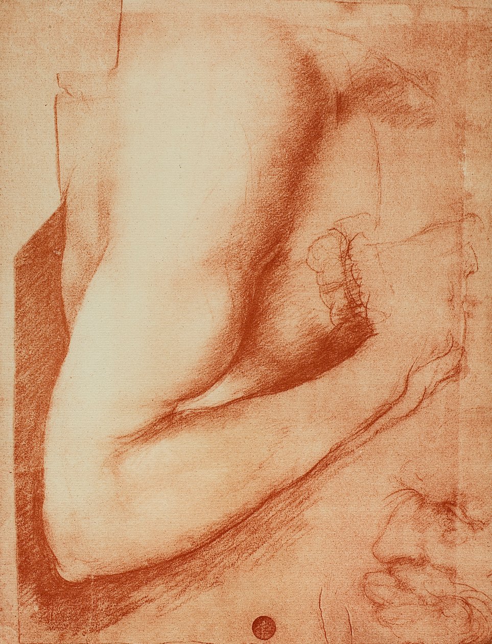 莱昂纳多达芬奇画的一只手臂的研究。 Gallerie dellAccademi，威尼斯 作者 达芬奇（Leonardo da Vinci）