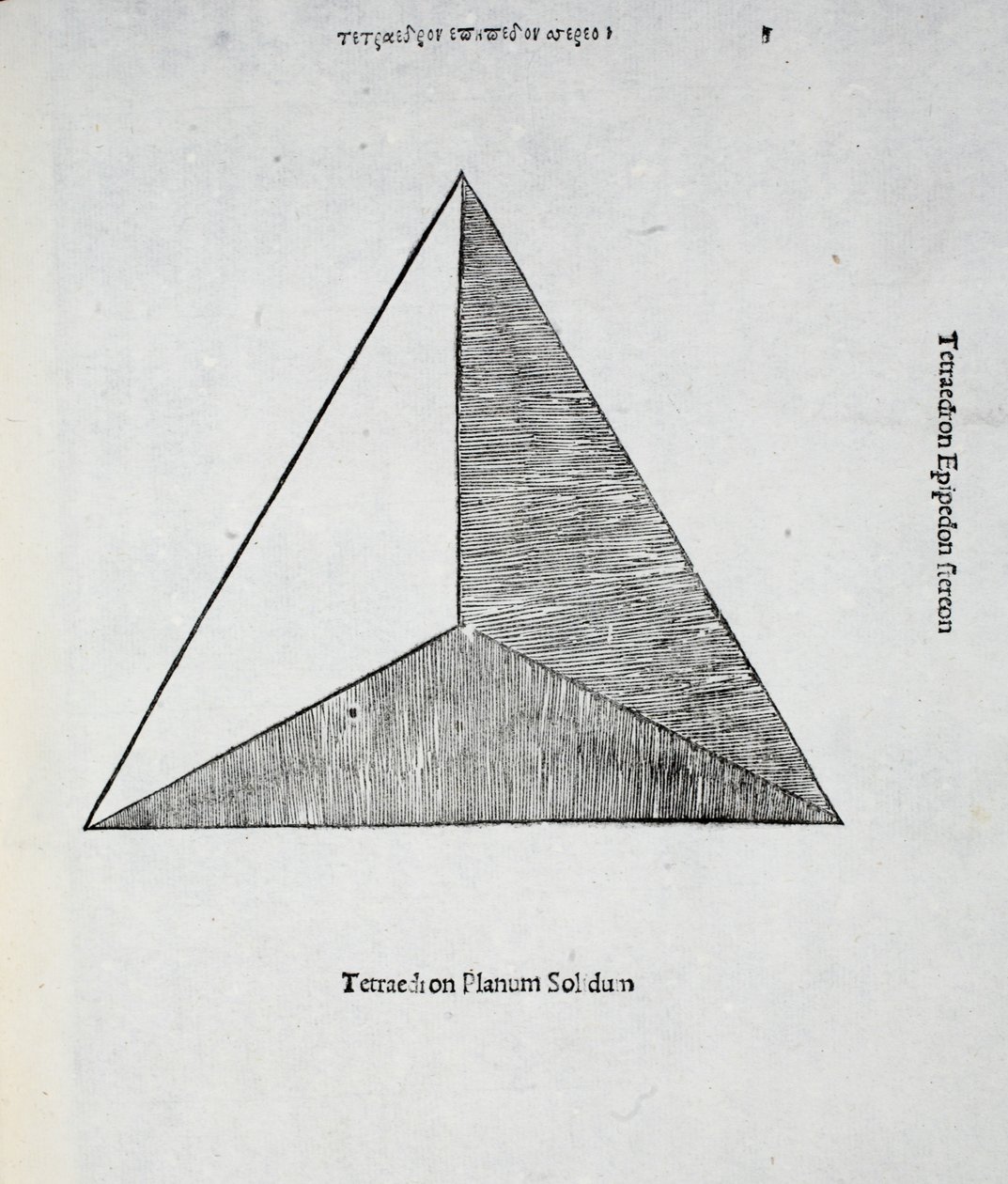 Tetraëdron固体飞机，由卢卡·帕西奥利（c.1445-1517）一个“神圣比例”，本来酒馆。威尼斯，1509 作者 达芬奇（Leonardo da Vinci）