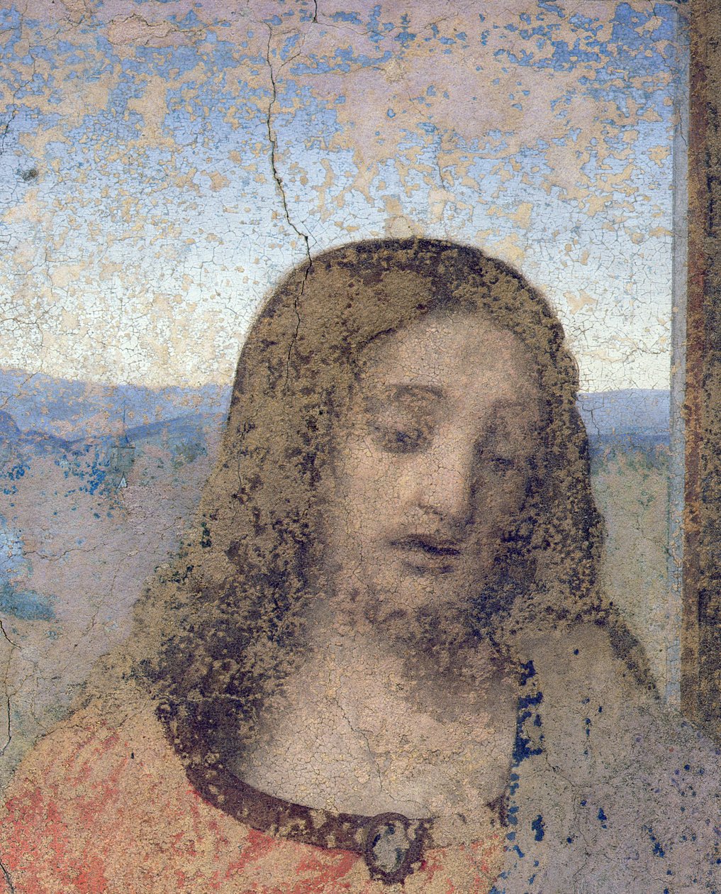 最后的晚餐，1495-97（修复后）（细节161739） 作者 达芬奇（Leonardo da Vinci）