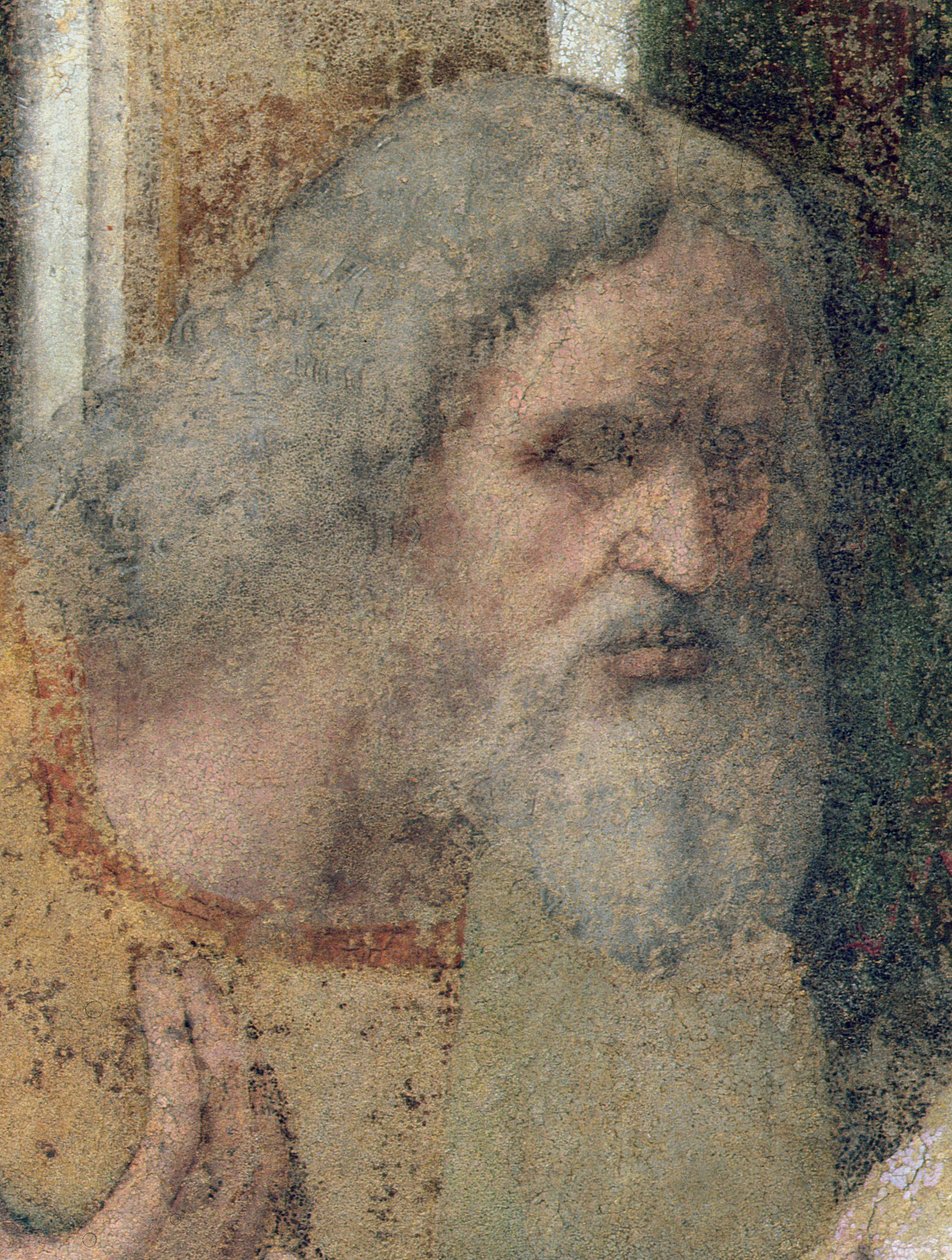 最后的晚餐，1495-97（修复后）（细节161739） 作者 达芬奇（Leonardo da Vinci）