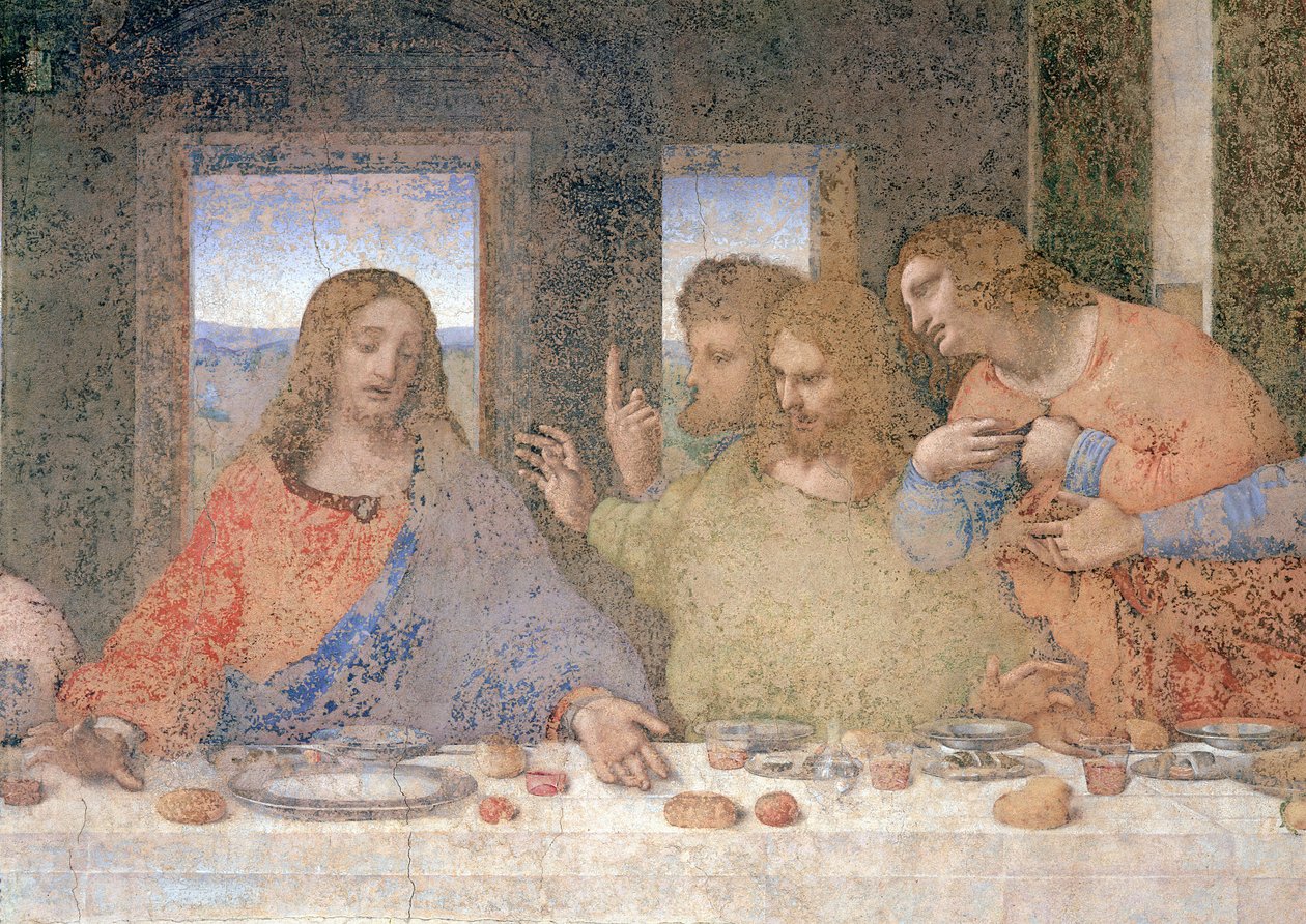 最后的晚餐，1495-97（修复后） 作者 达芬奇（Leonardo da Vinci）