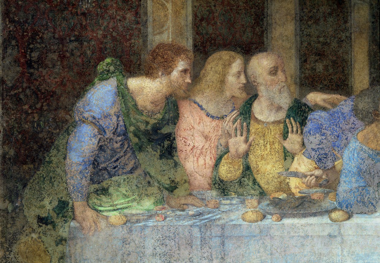 最后的晚餐，1495-97（修复后） 作者 达芬奇（Leonardo da Vinci）