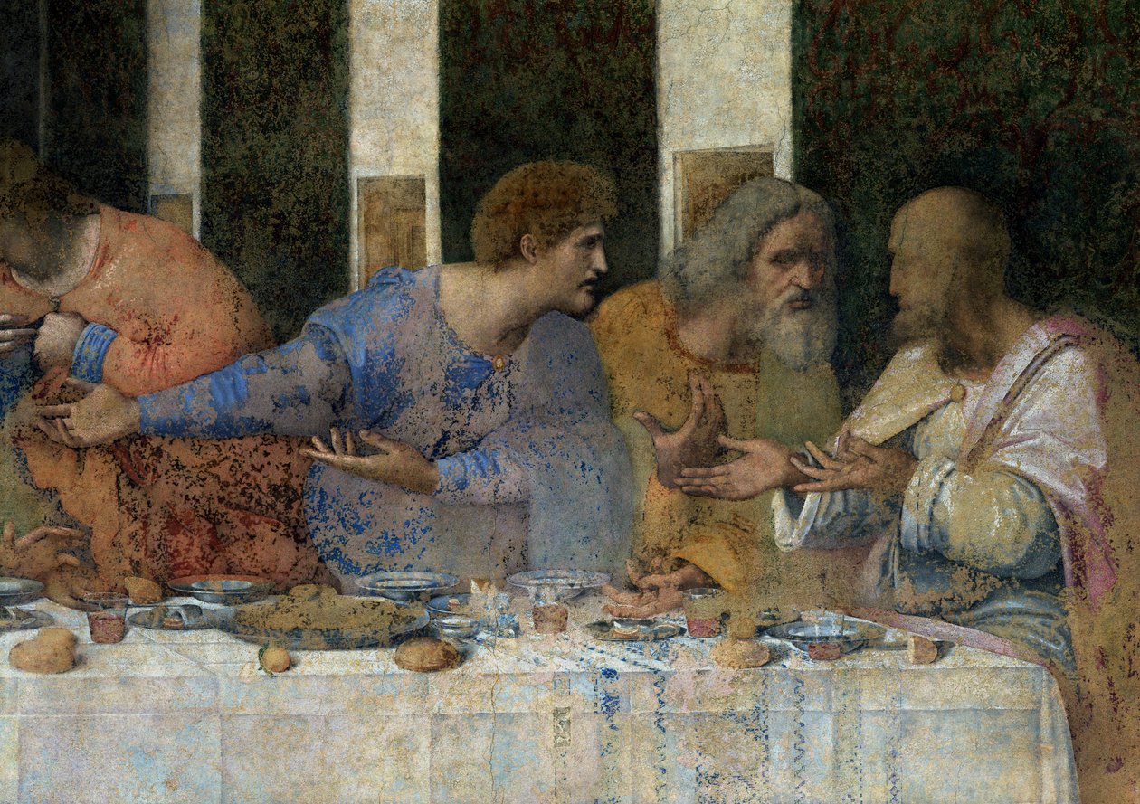 最后的晚餐，1495-97（修复后） 作者 达芬奇（Leonardo da Vinci）