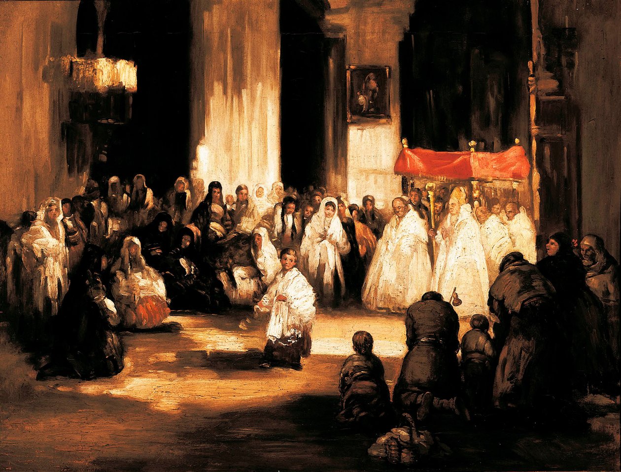 全能的神（伟大的神）。 Leonardo Alenza y Nieto (1807-1845) 的绘画。 马德里。 浪漫的博物馆。 作者 莱昂纳多·阿伦扎