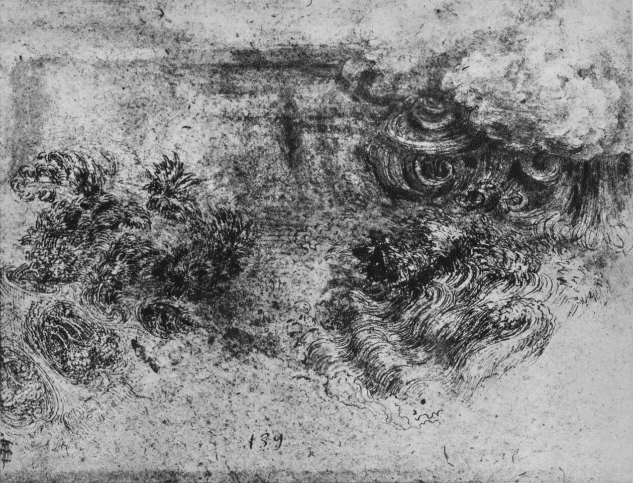 洪水，c1480 1945年 作者 达芬奇（Leonardo da Vinci）