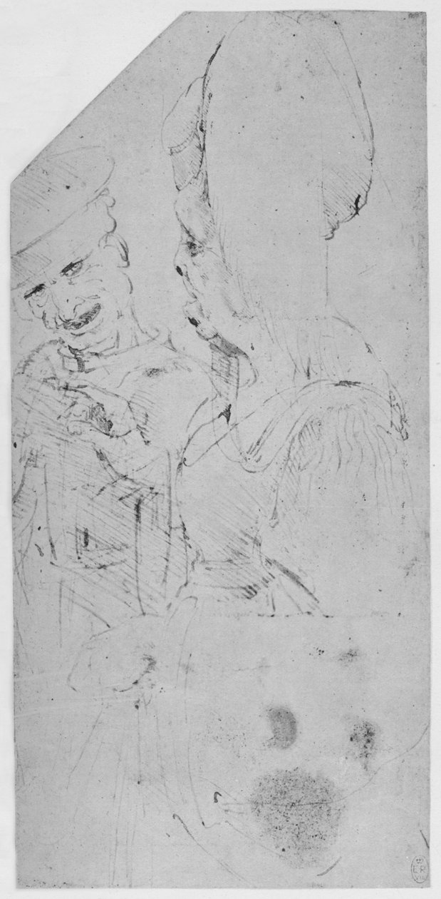 怪诞的订婚者，c1480 1945年 作者 达芬奇（Leonardo da Vinci）