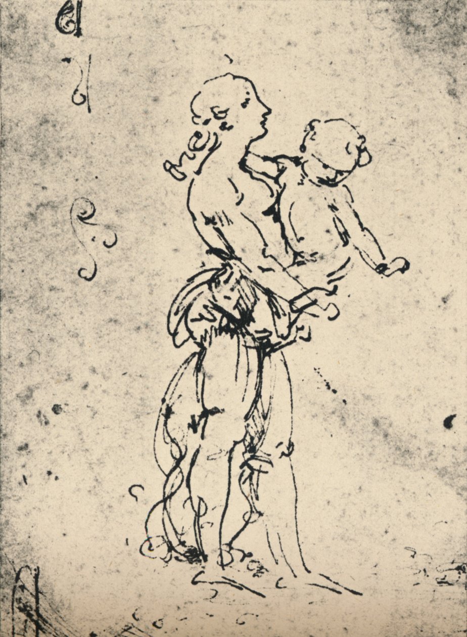 载有孩子的妇女，c1481 1945年 作者 达芬奇（Leonardo da Vinci）