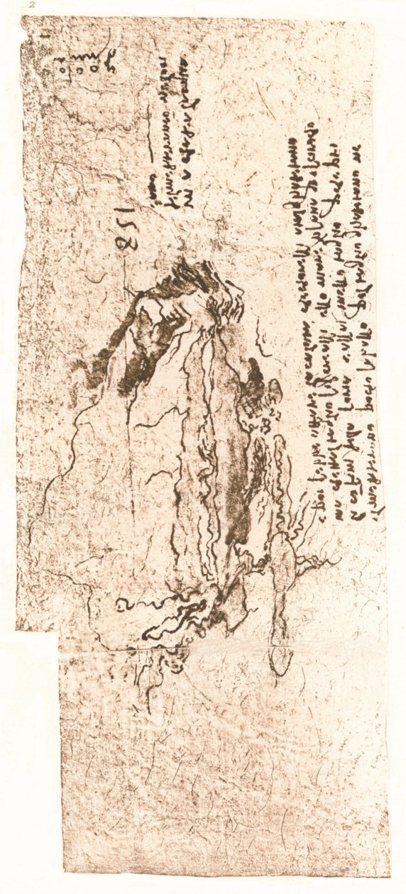 代表地中海的地图，c1472-c1519 1883年 作者 达芬奇（Leonardo da Vinci）