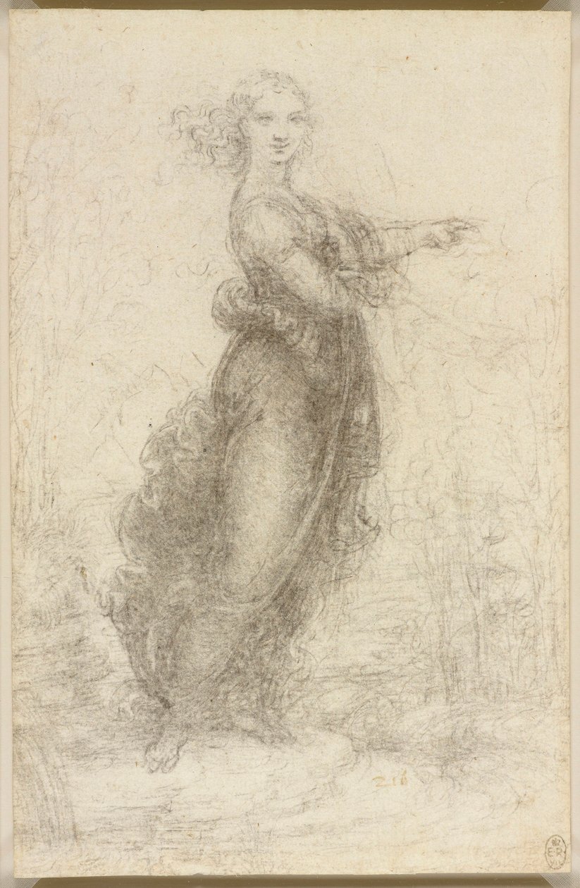 风景中的女人 作者 达芬奇（Leonardo da Vinci）