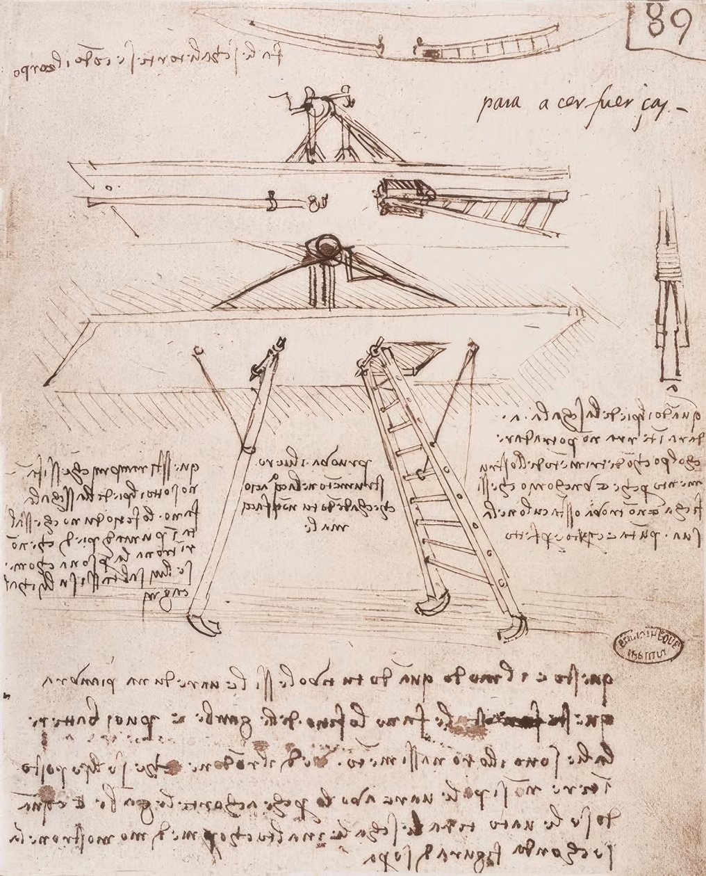 飞行器的起落架 作者 达芬奇（Leonardo da Vinci）