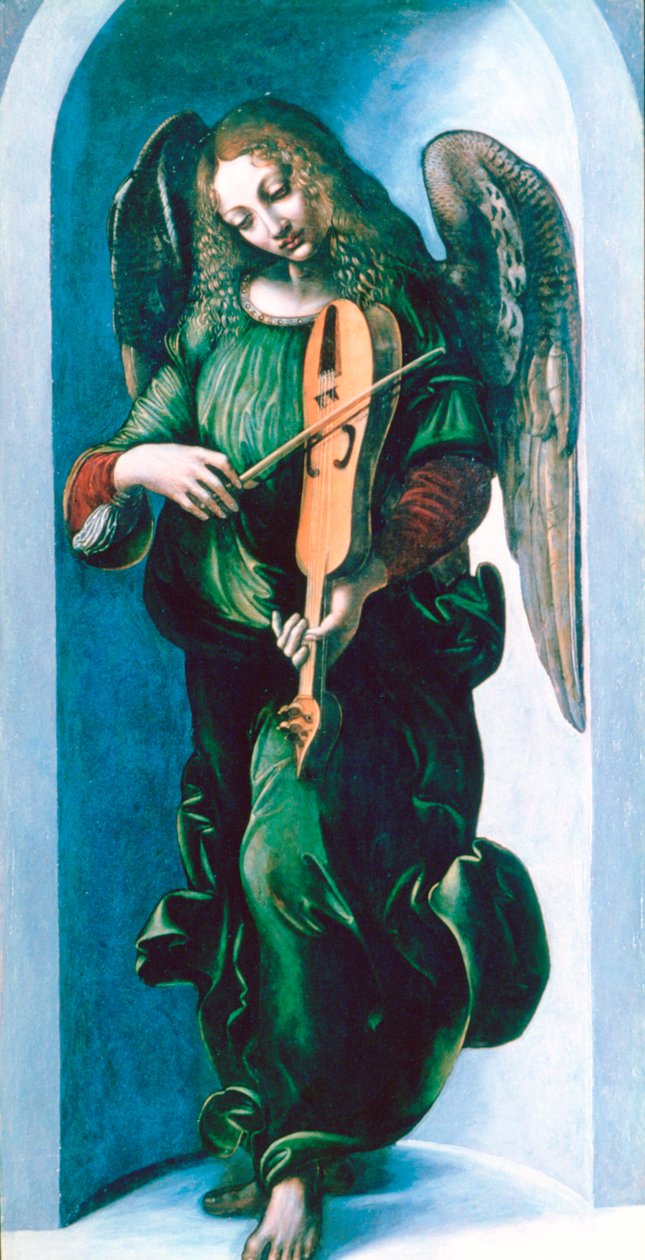 绿色天使与维耶尔，c1500 作者 达芬奇（Leonardo da Vinci）