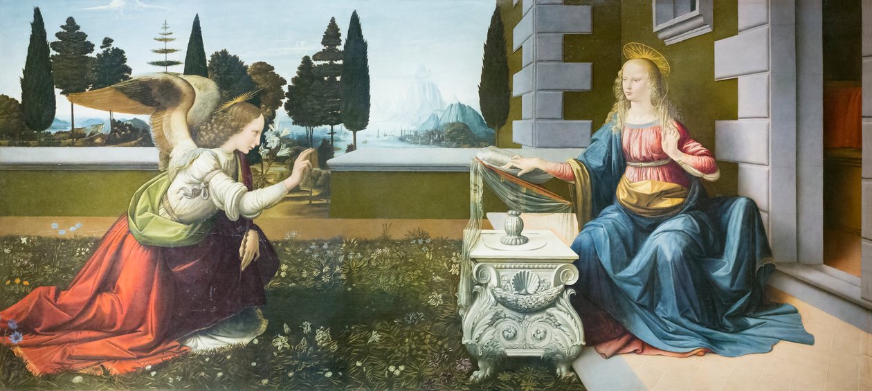 天使报喜 作者 达芬奇（Leonardo da Vinci）