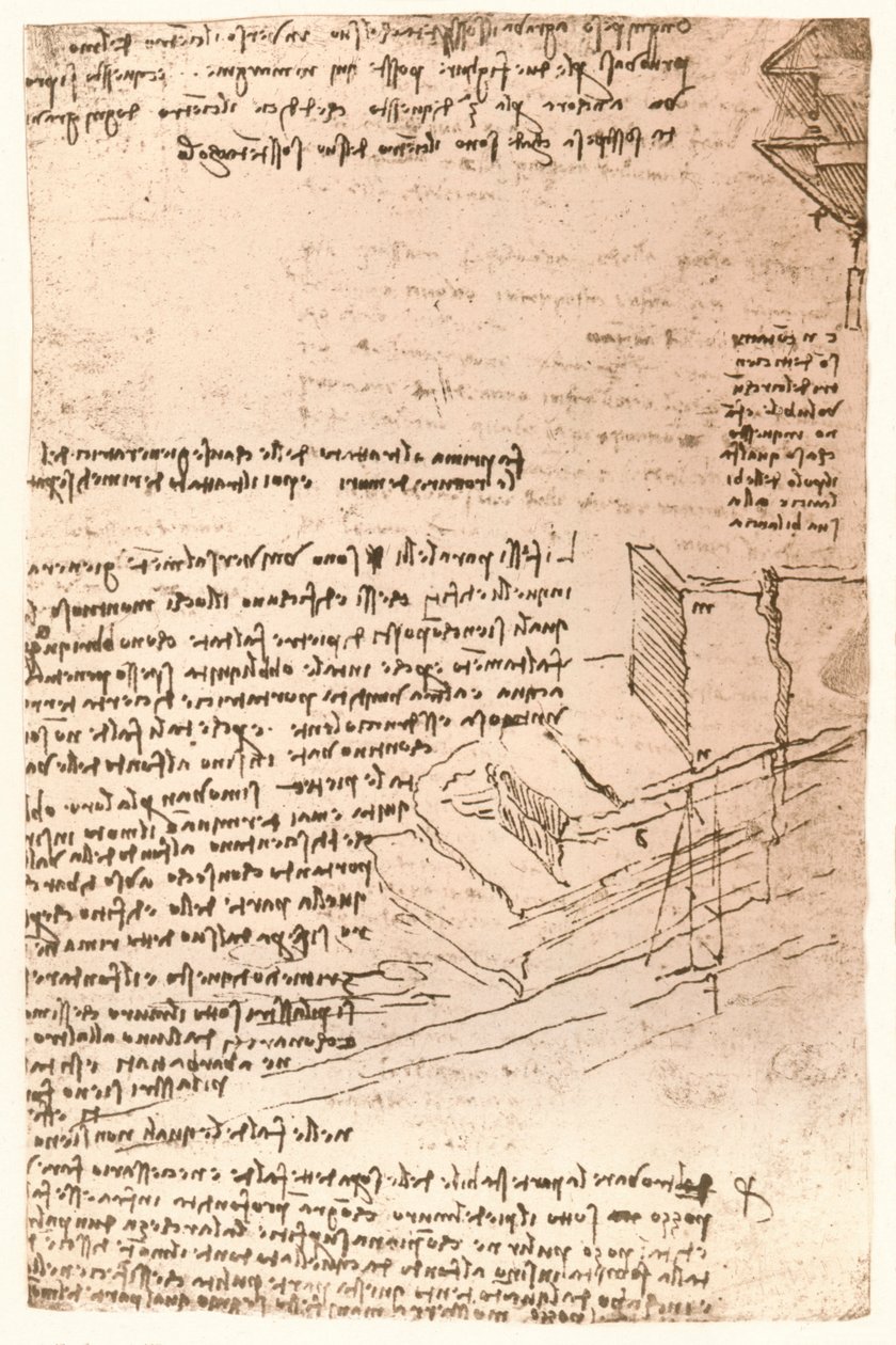 建筑图，约1472-1519 1883年 作者 达芬奇（Leonardo da Vinci）