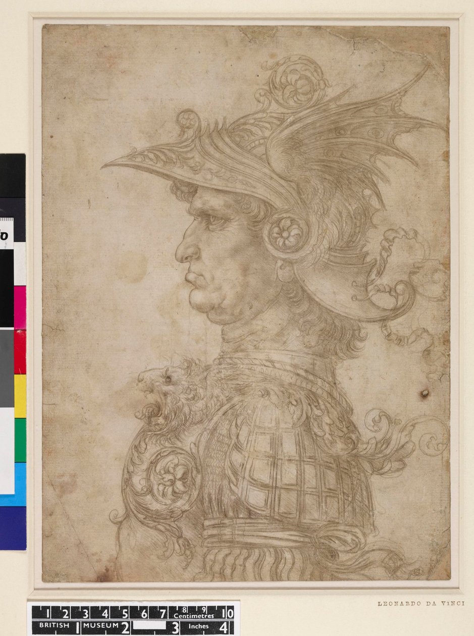 勇士半身像 作者 达芬奇（Leonardo da Vinci）