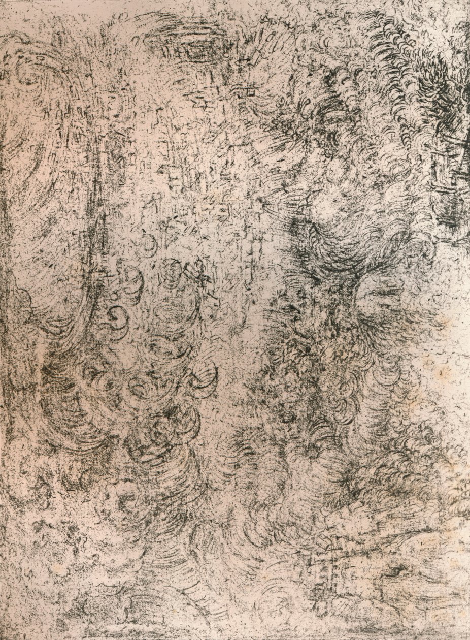 1883年，温莎城堡皇家图书馆的木炭图，代表一次洪水 作者 达芬奇（Leonardo da Vinci）