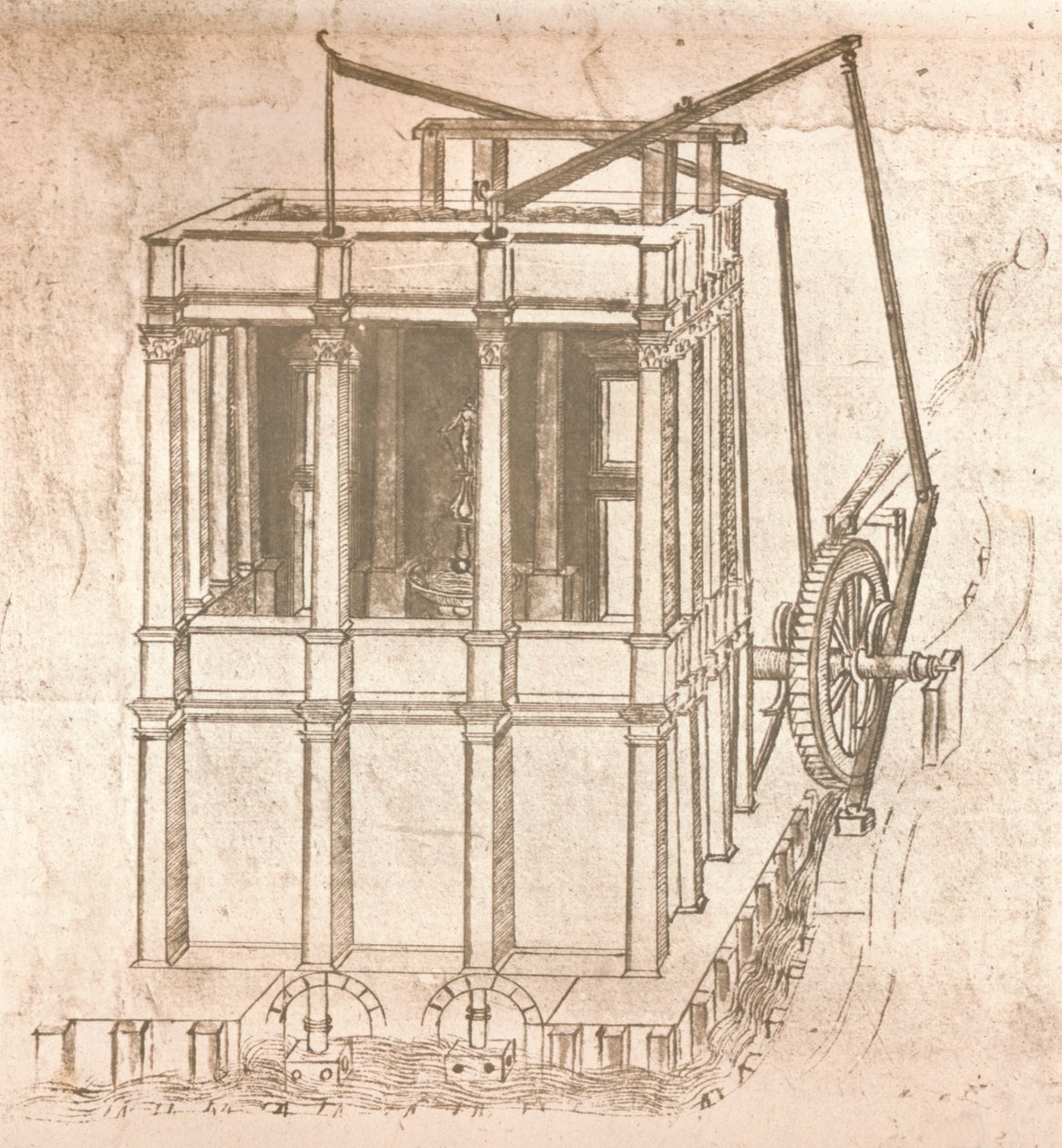 城堡和别墅项目图纸，c1472-c1519 1883 作者 达芬奇（Leonardo da Vinci）