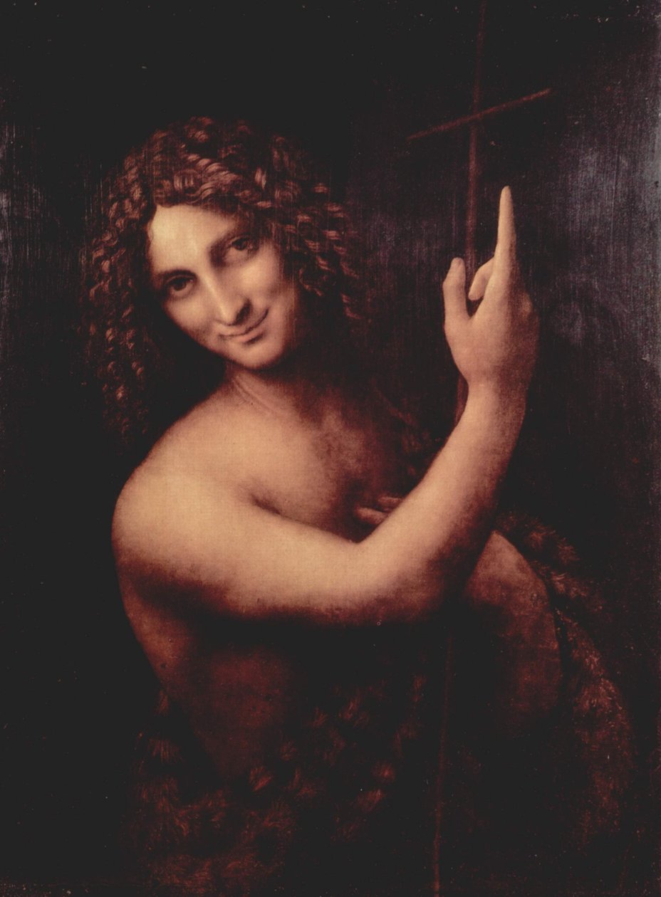 法语  Saint Jean Baptiste 圣施洗约翰 作者 达芬奇（Leonardo da Vinci）