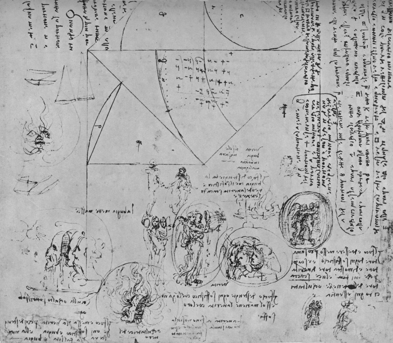 寓言表达的几何图形和设计，c1480 1945 作者 达芬奇（Leonardo da Vinci）