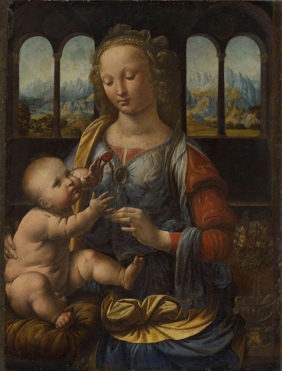 德语：Madonna mit der Nelke 康乃馨圣母玛利亚 作者 达芬奇（Leonardo da Vinci）