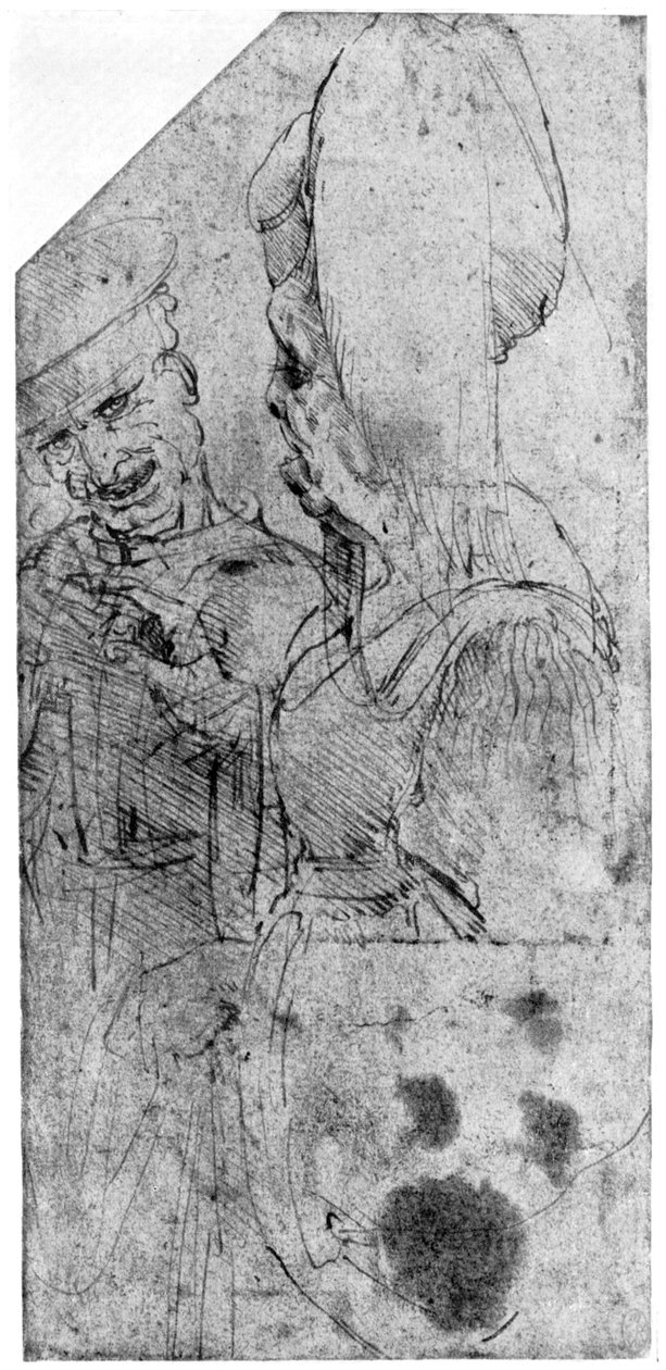 1954年15世纪末或16世纪初的怪诞夫妇。 作者 达芬奇（Leonardo da Vinci）