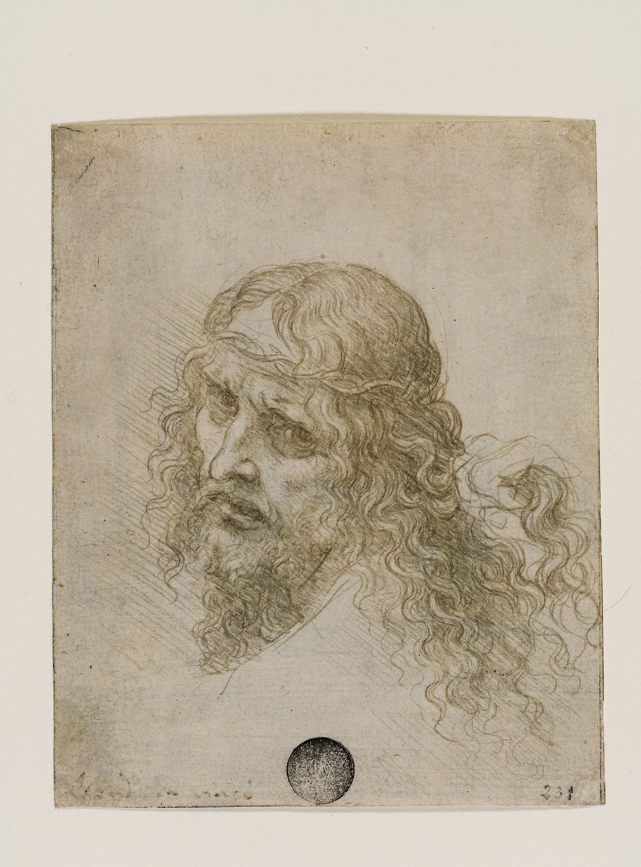 基督之冠加荆棘角c。 1500。 作者 达芬奇（Leonardo da Vinci）