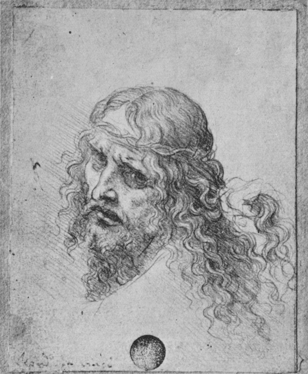 基督的头，c1480 1945 作者 达芬奇（Leonardo da Vinci）