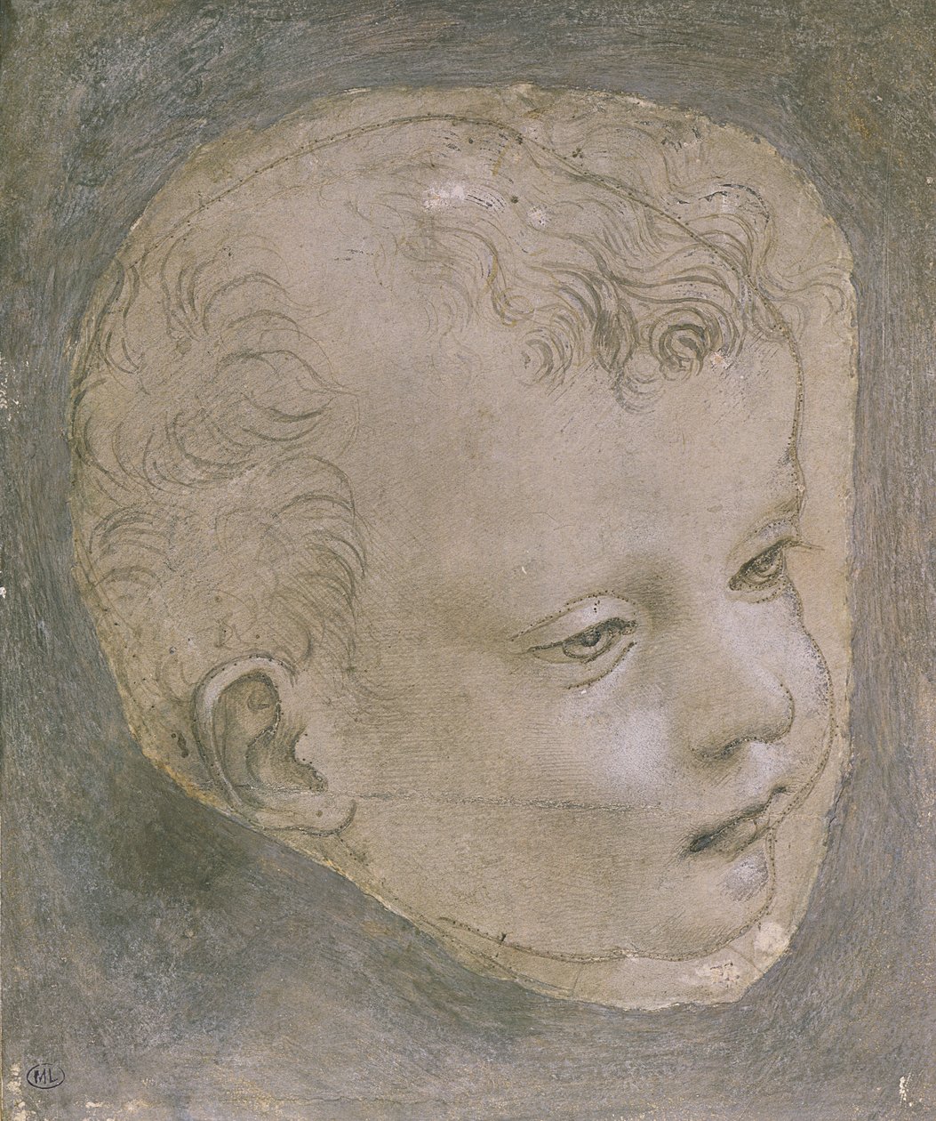 一个孩子的头 作者 达芬奇（Leonardo da Vinci）