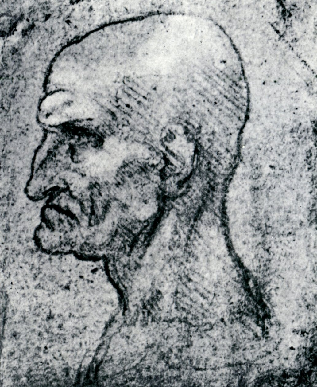 老人头，1913年 作者 达芬奇（Leonardo da Vinci）