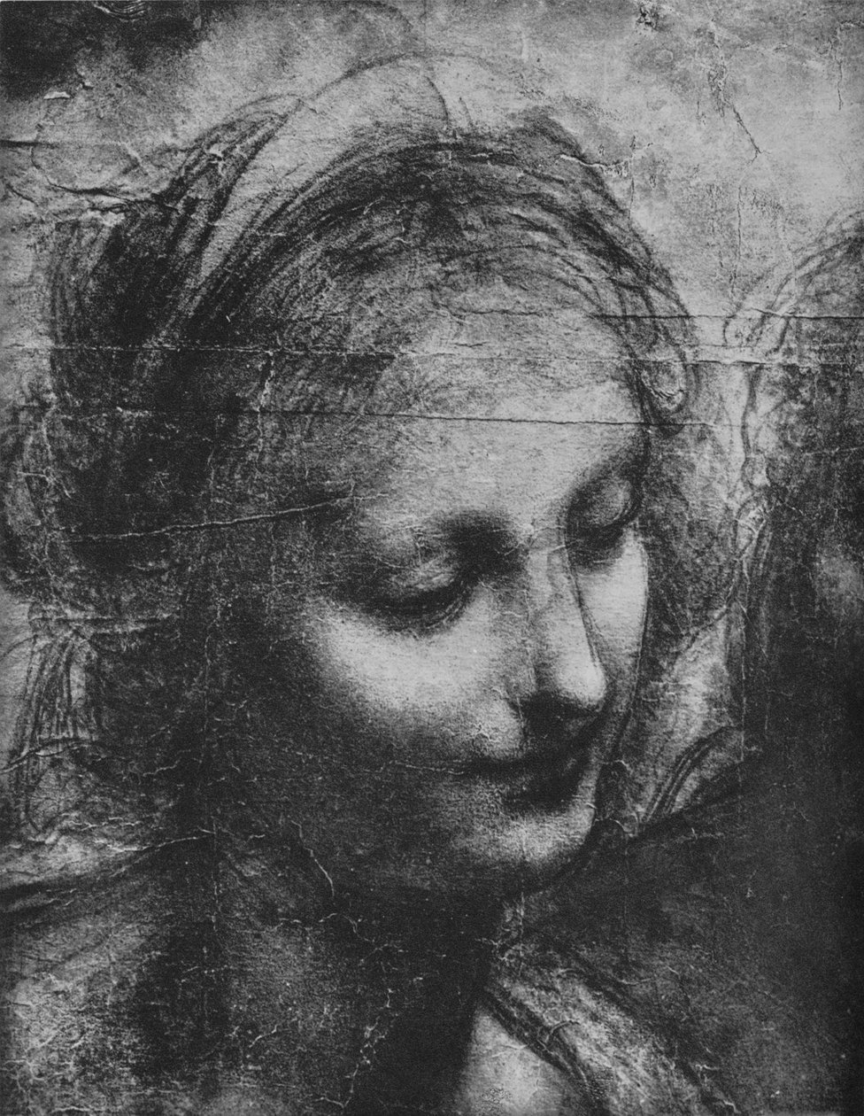 处女团长-圣母子与圣安妮和婴儿圣约翰，c1480 1945年 作者 达芬奇（Leonardo da Vinci）