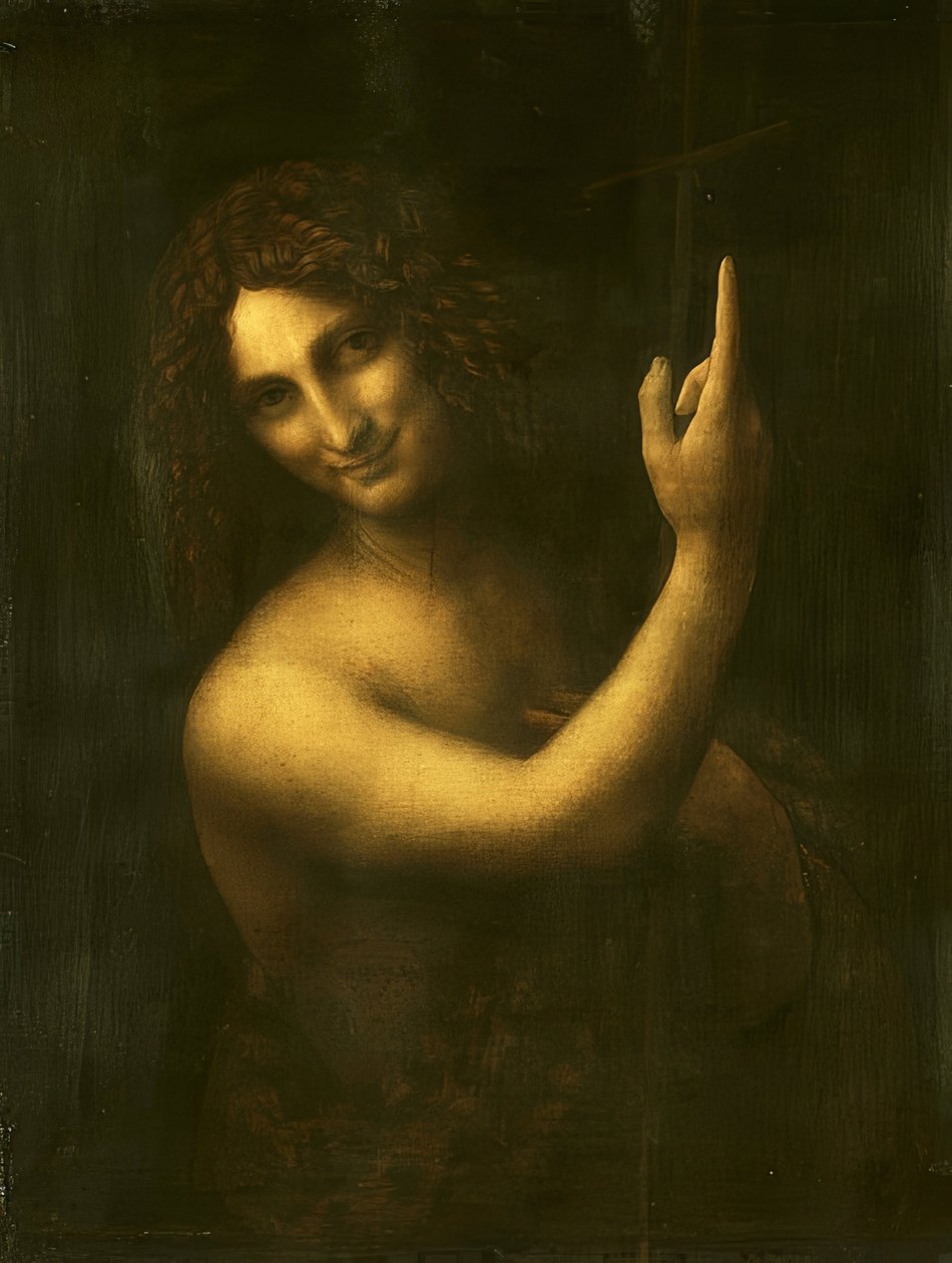 施洗约翰。 1513-16 作者 达芬奇（Leonardo da Vinci）