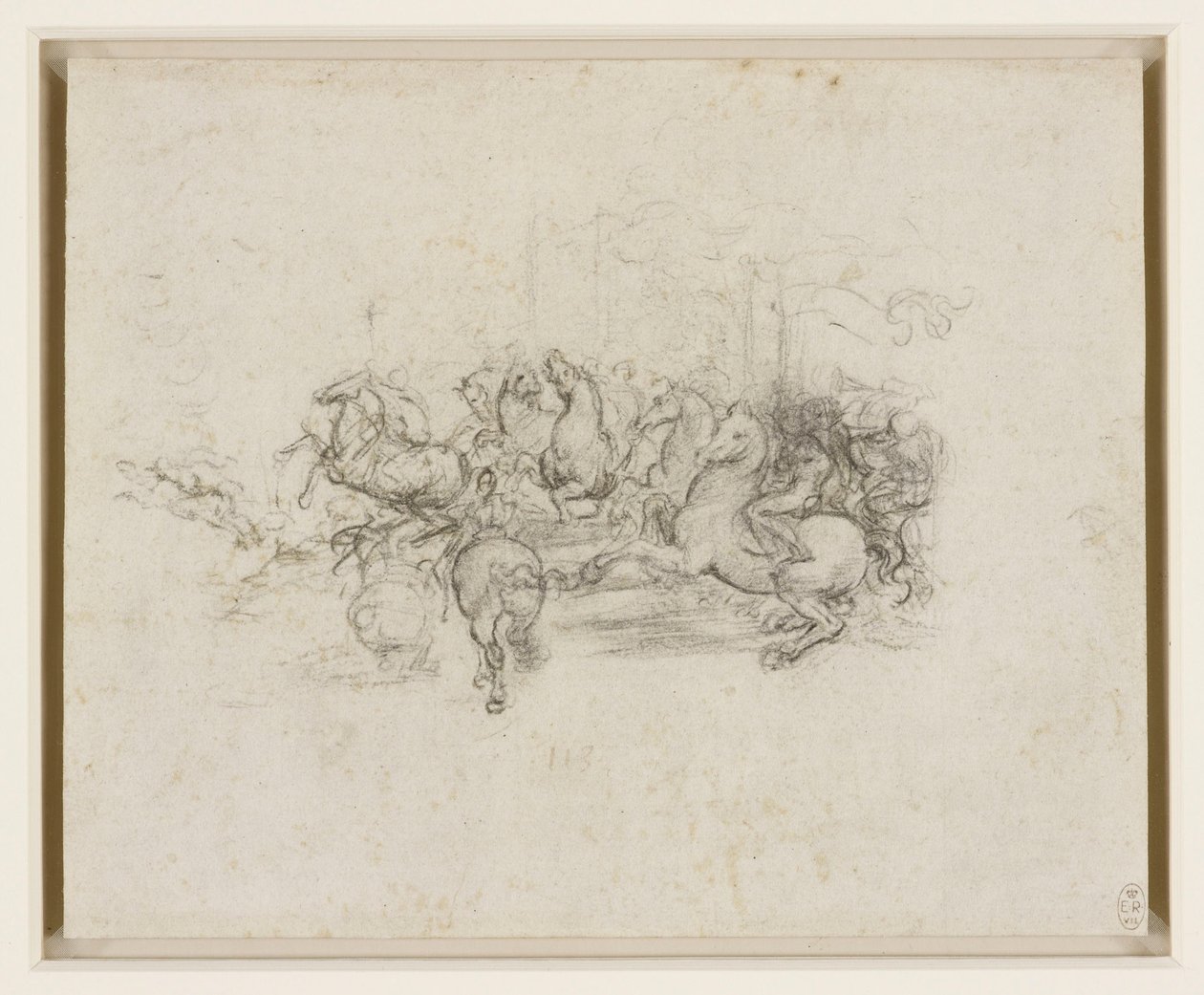 达芬奇 - RCIN 912339，骑兵队，约 1503-4 年 作者 达芬奇（Leonardo da Vinci）
