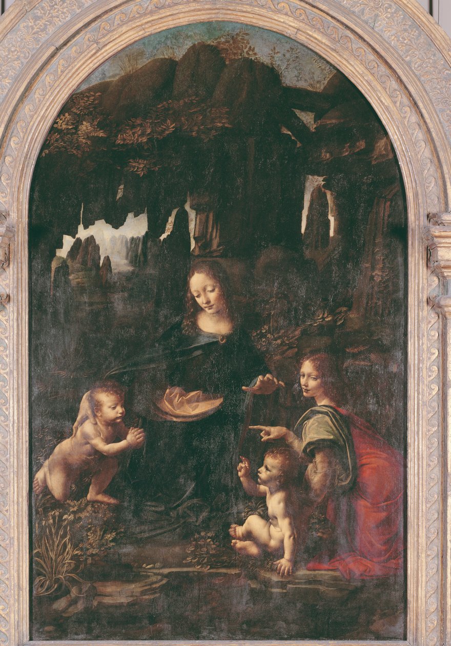 岩石圣母像，约1478年（面板上的油转移到画布上） 作者 达芬奇（Leonardo da Vinci）