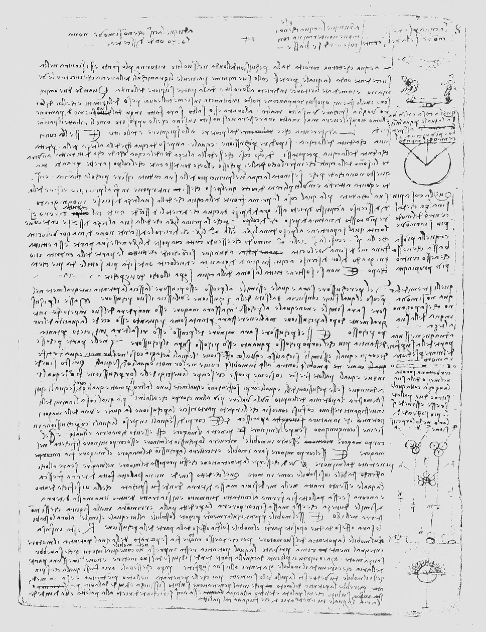 来自Codex Leicester的页面，1508-12 作者 达芬奇（Leonardo da Vinci）