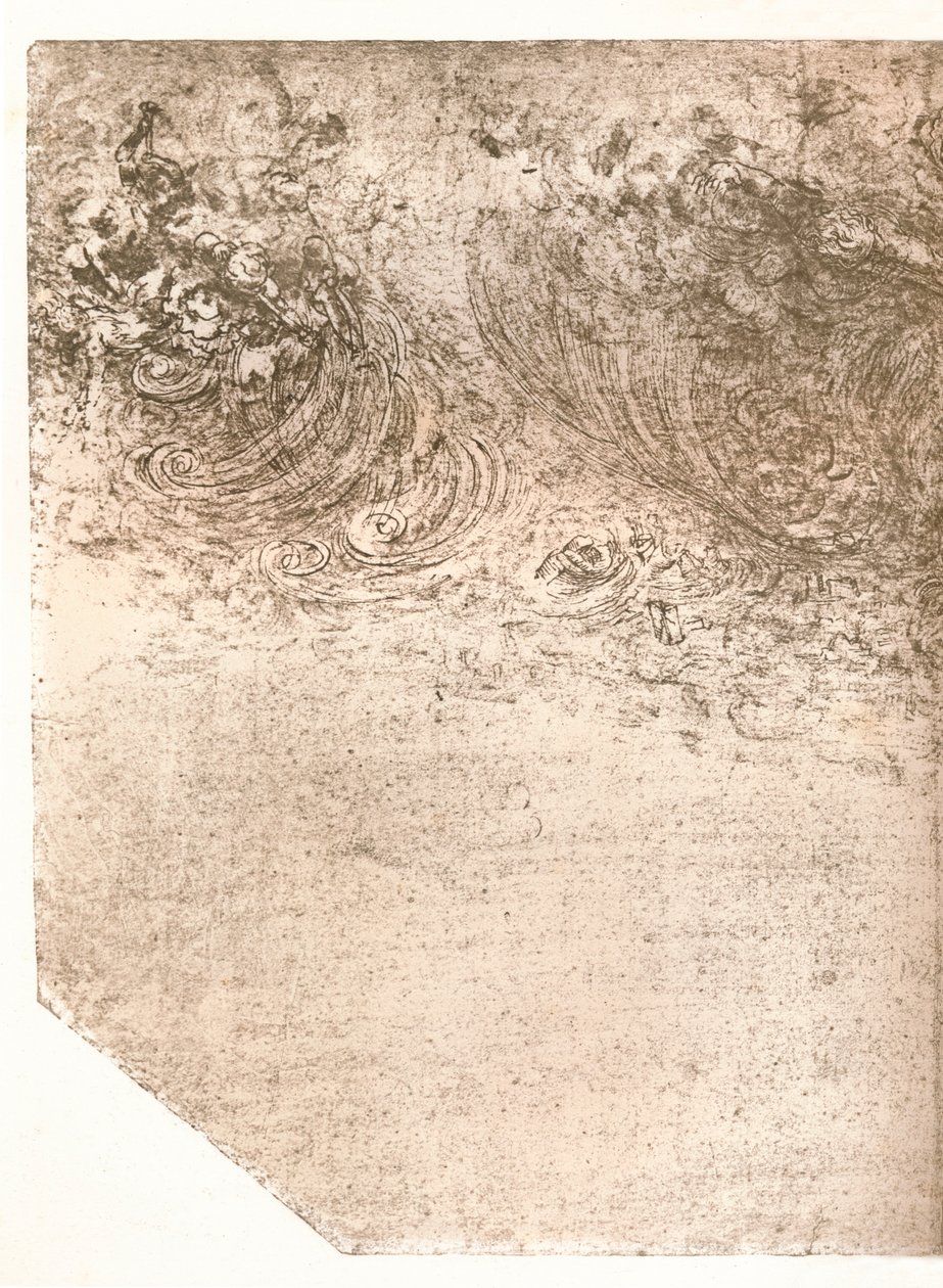 暴风雨的代表，c1472-c1519 1883。 作者 达芬奇（Leonardo da Vinci）