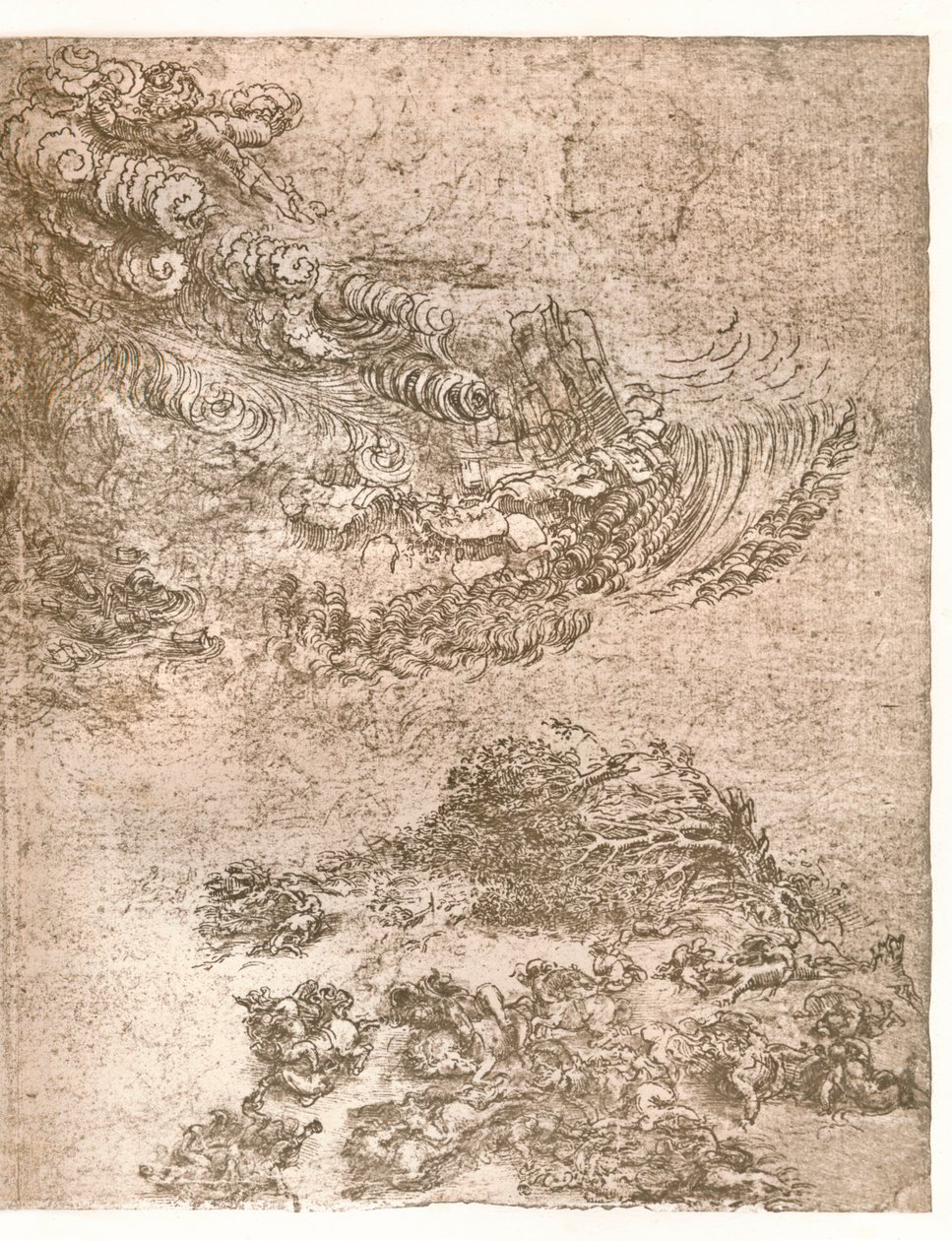 暴风雨的代表，c1472-c1519 1883。 作者 达芬奇（Leonardo da Vinci）