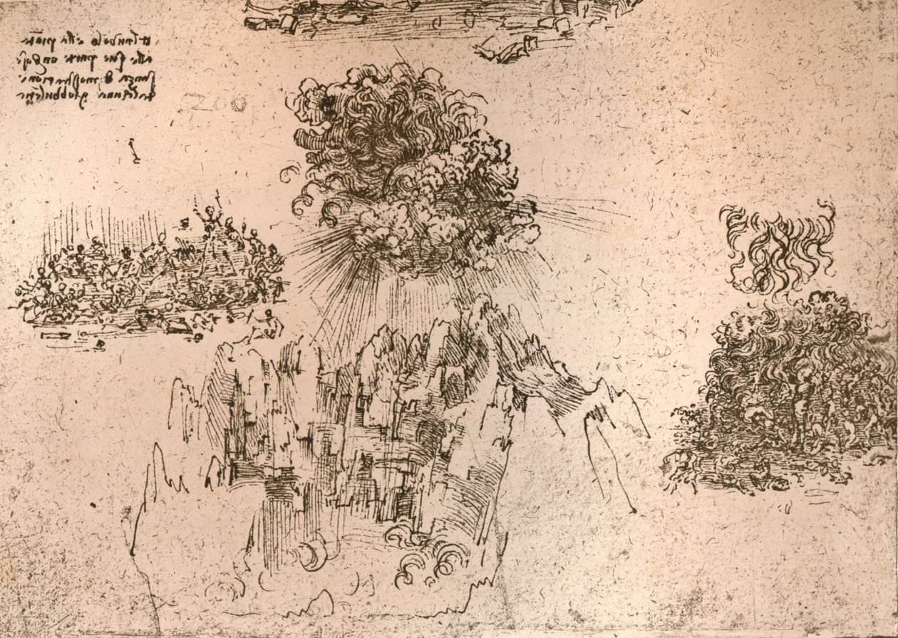 代表自然现象，c1472-c1519 1883 作者 达芬奇（Leonardo da Vinci）