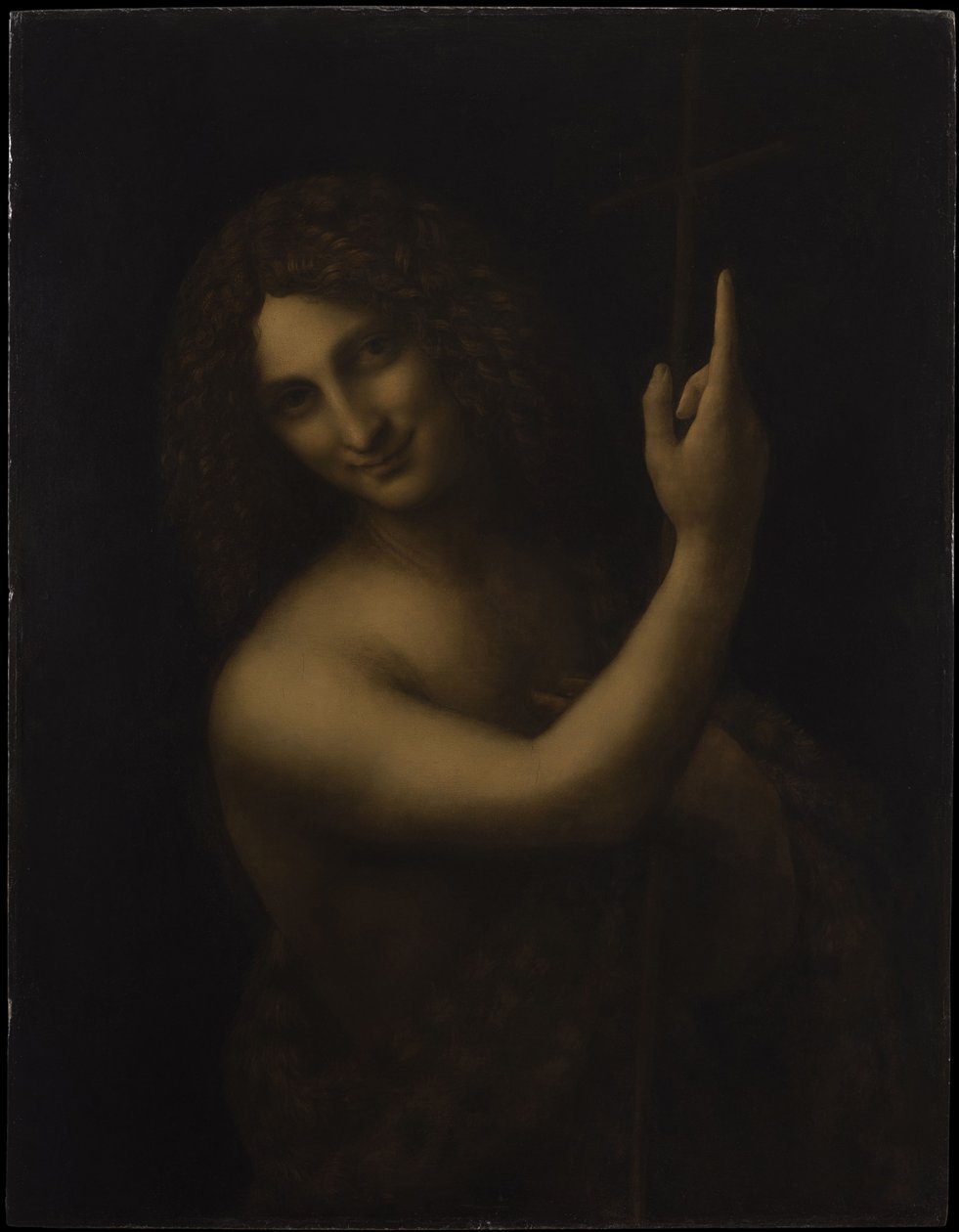 施洗者圣约翰，1513-1516。 作者 达芬奇（Leonardo da Vinci）