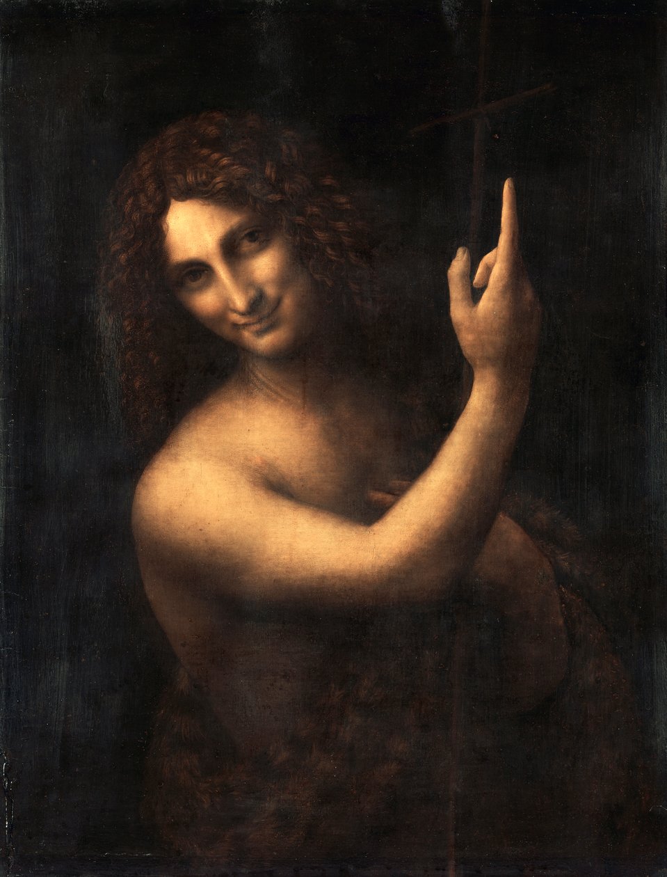施洗者圣约翰，1513-1516年 作者 达芬奇（Leonardo da Vinci）