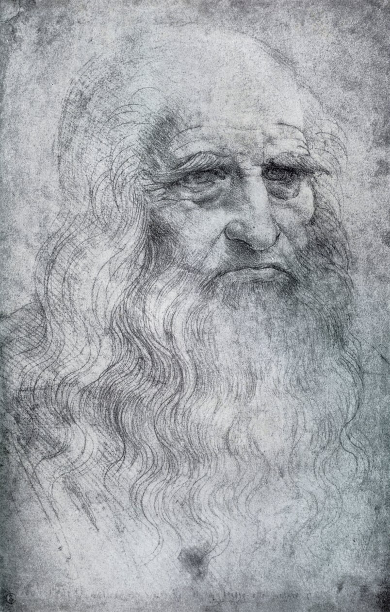 达·芬奇（Leonardo da Vinci）的自画像，c1512-1515，1954年 作者 达芬奇（Leonardo da Vinci）