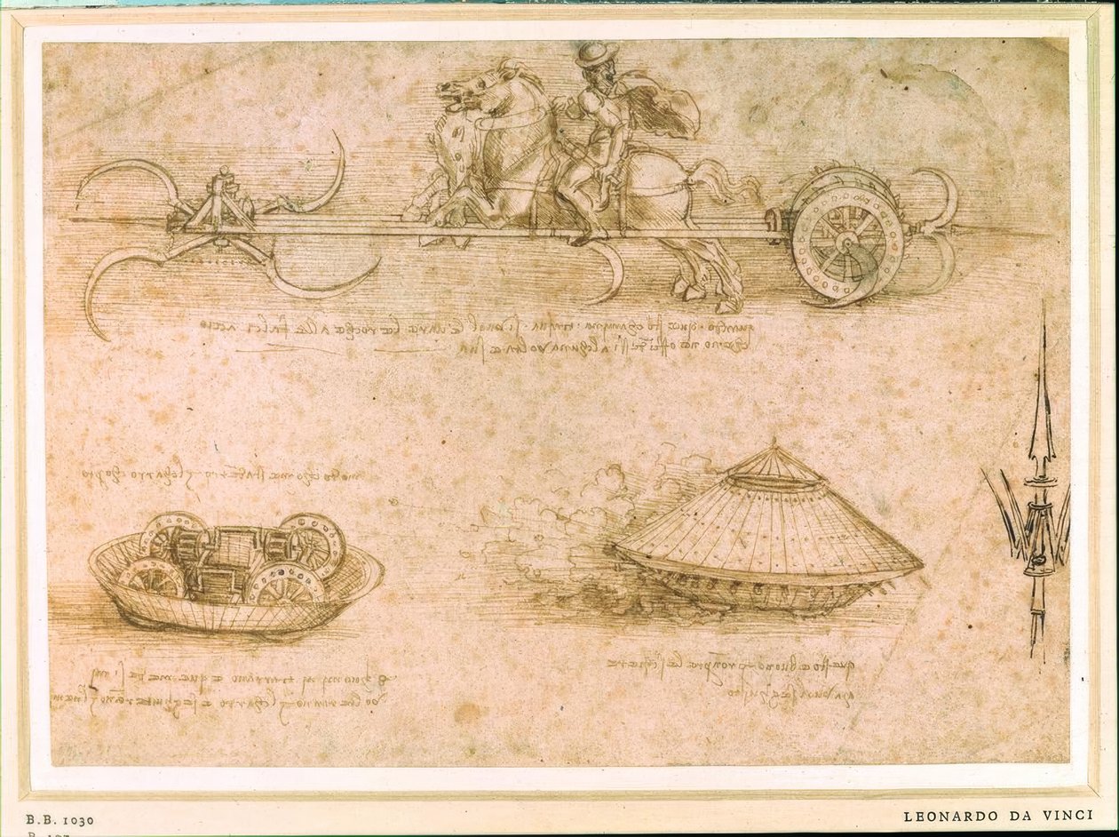 镰刀车和装甲车 作者 达芬奇（Leonardo da Vinci）